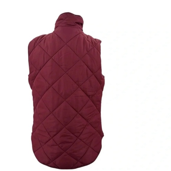 J Crew Mercantile Quilted Puffer‎ Burgundy Wine Maroon Vest Size XS - Picture 5 of 5